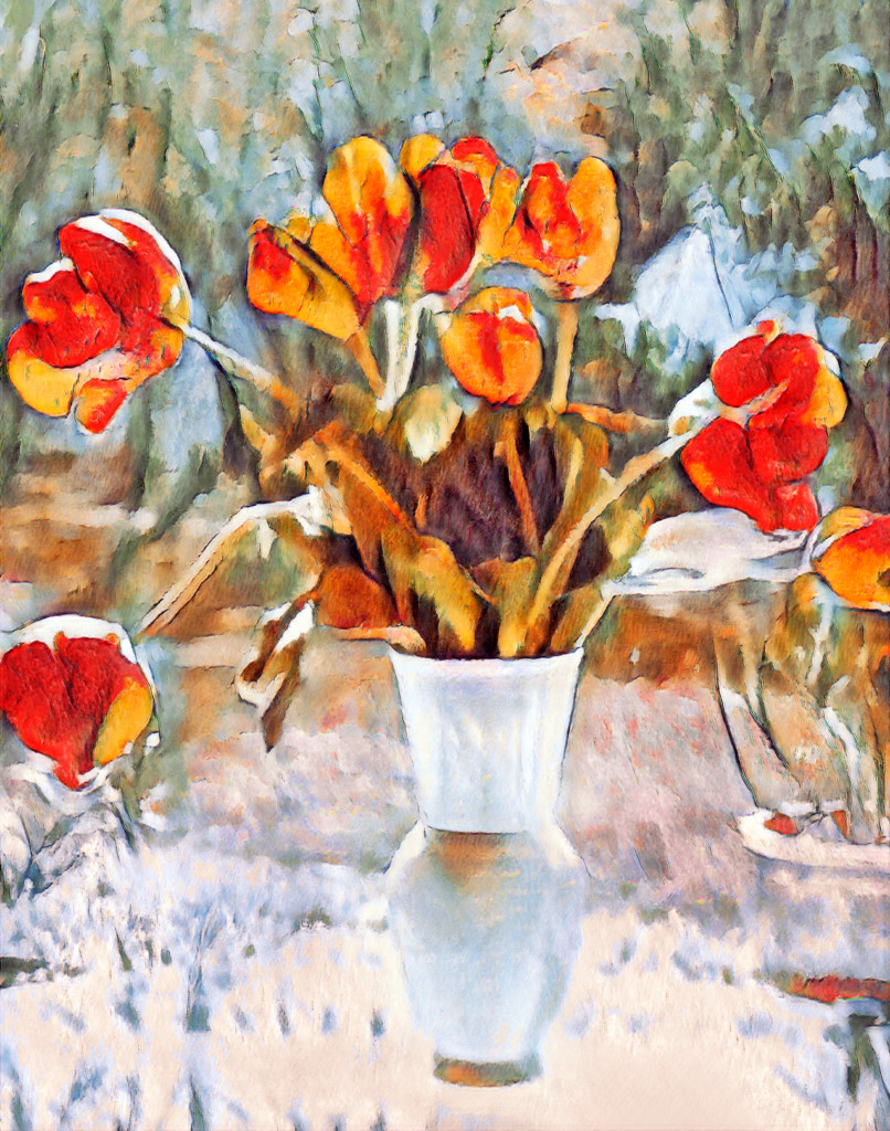 Tulpen in KPM-Vase von Anja Karolin Decker